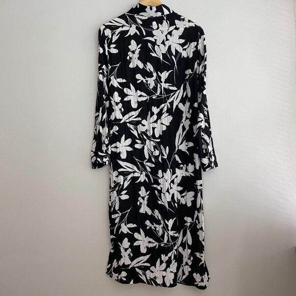 NWOT Emma & Michele Shirt Dress – Collared wih Long Sleeves in Floral Print - Picture 10 of 13